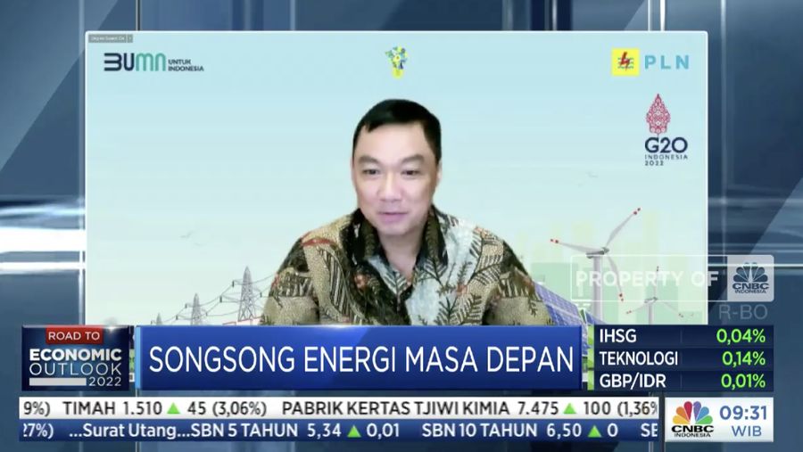 Darmawan Prasodjo dalam acara Energy Outlook 2022 (Tangkapan layar CNBC TV)