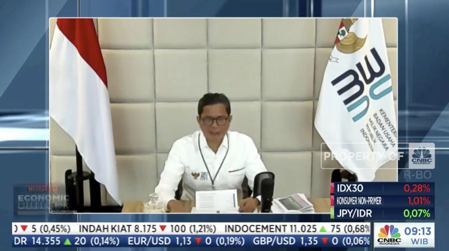 Pahala Mansury dalam acara Energy Outlook 2022 (Tangkapan layar CNBC TV)