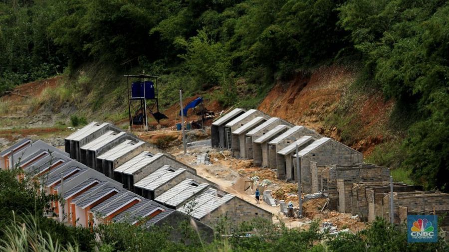Perumahan di kawasan Ciseeng, Bogor, Jawa Barat. (CNBC Indonesia/Muhammad Sabki)