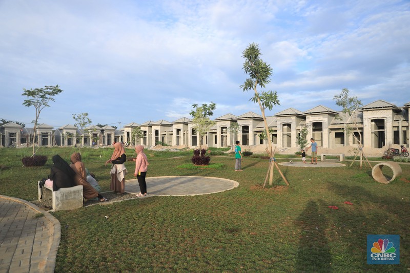 Perumahan di kawasan Ciseeng, Bogor, Jawa Barat. (CNBC Indonesia/Muhammad Sabki)
