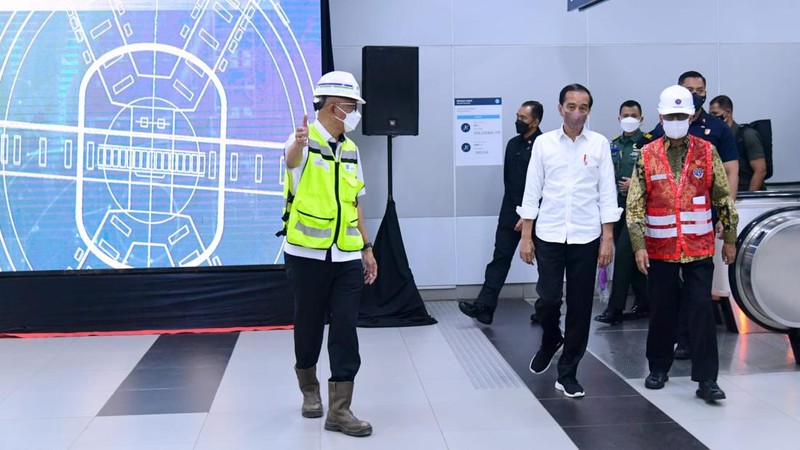 Presiden Jokowi Luncurkan Tunnel Boring Machine MRT Jakarta Fase 2A, 24 Februari 2022
