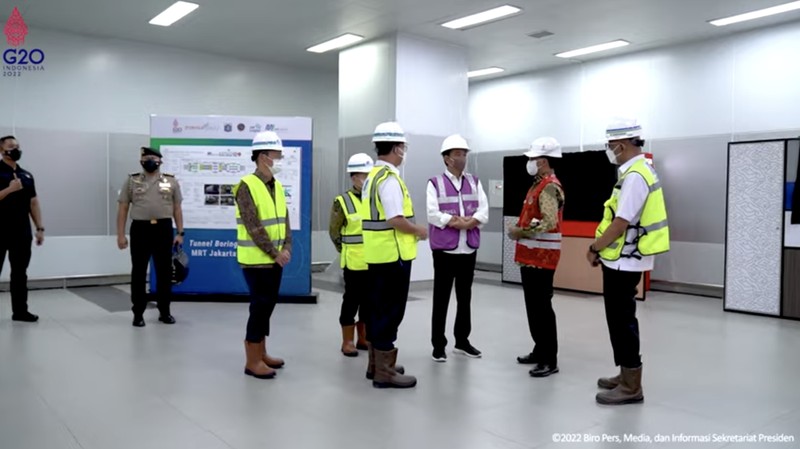 Presiden Jokowi Luncurkan Tunnel Boring Machine MRT Jakarta Fase 2A, 24 Februari 2022