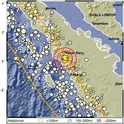 Gempa M 6,2 Pasaman Barat Terasa Hingga Kuala Lumpur