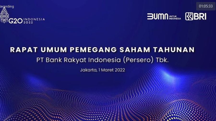 RUPS Bank BRI (Tangkapan Layar)