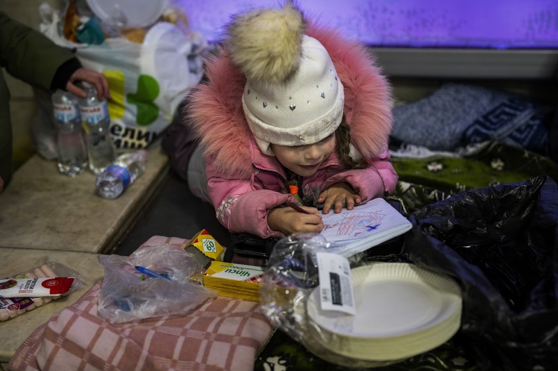 Russia Ukraine War Children Photo Gallery A toy sits among the debris near an apartment building damaged following a rocket attack, in Kyiv, Ukraine, Saturday, Feb. 26, 2022. (AP Photo/Emilio Morenatti)