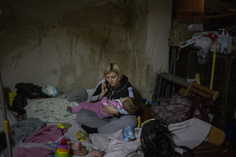 Russia Ukraine War Children Photo Gallery A toy sits among the debris near an apartment building damaged following a rocket attack, in Kyiv, Ukraine, Saturday, Feb. 26, 2022. (AP Photo/Emilio Morenatti)