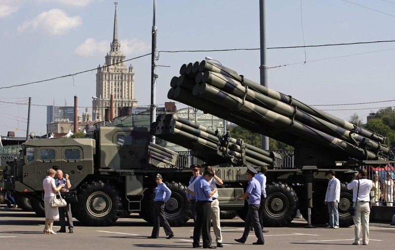 Russia Ukraine War Weapons Explainer FILE - In this frame grab provided by Russian Defense Ministry press service, a long-range Kalibr cruise missile is launched by a Russian Navy ship in the eastern Mediterranean, Friday, Aug. 19, 2016. The Russian invasion of Ukraine is the largest conflict that Europe has seen since World War II, with Russia conducting a multi-pronged offensive across the country. The Russian military has pummeled wide areas in Ukraine with air strikes and has conducted massive rocket and artillery bombardment resulting in massive casualties. (Russian Defense Ministry Press Service photo via AP, File)