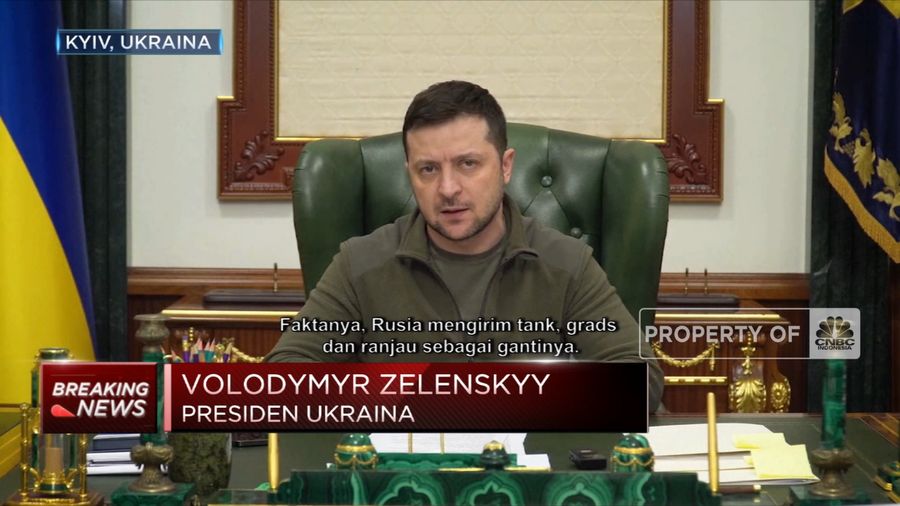 Presiden Ukraina Pastikan akan Tetap Tinggal di Kyiv