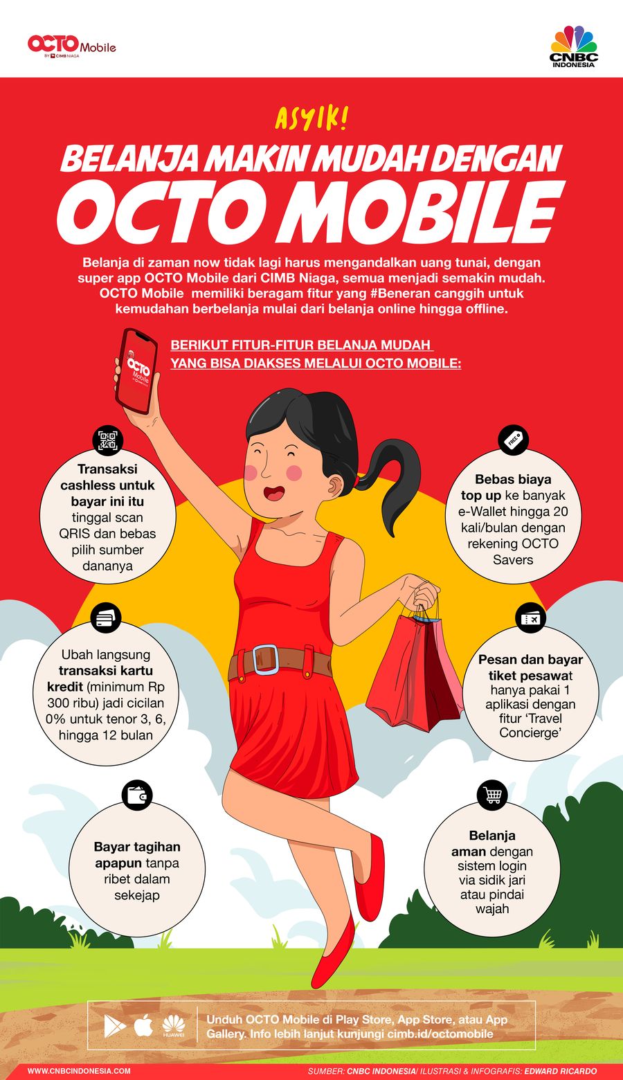 INFOGRAFIS, Asyik! Belanja Makin Mudah Dengan OCTO Mobile
