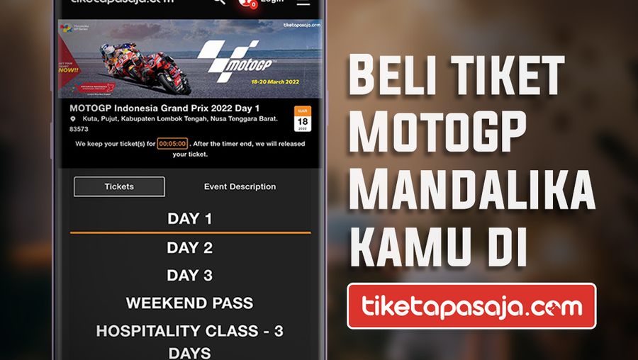 Tiket MotoGP 2022 Mandalika di Tiketapasaja.com Terjual Habis