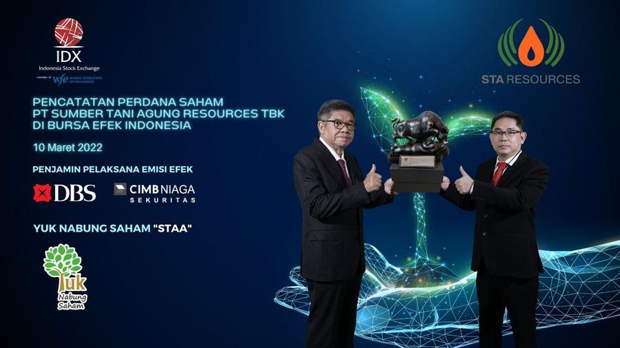 Pecatatan Perdana Saham PT Sumber Tani Agung Resources Tbk (ist)