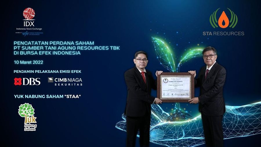 Pecatatan Perdana Saham PT Sumber Tani Agung Resources Tbk (ist)