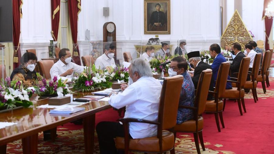 Presiden Joko Widodo (Jokowi) Melakukan Rapat Terbatas Pembahasan IKN, Kamis (10/3/2022). (Foto: Muchlis Jr - Biro Pers Sekretariat Presiden)