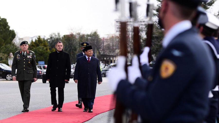 Kunjungan Menteri Pertahanan, Prabowo Subianto (Dok: Twitter @Hellenic_MOD)
