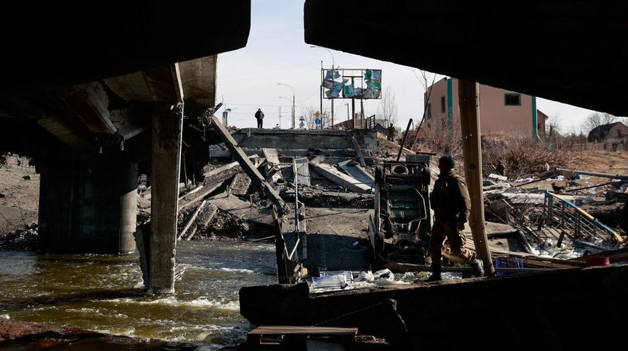 Ledakan di Kiev, Ibu Kota Ukraina. (REUTERS/SERHII NUZHNENKO)
