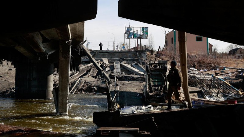 Ledakan di Kiev, Ibu Kota Ukraina. (REUTERS/GLEB GARANICH)