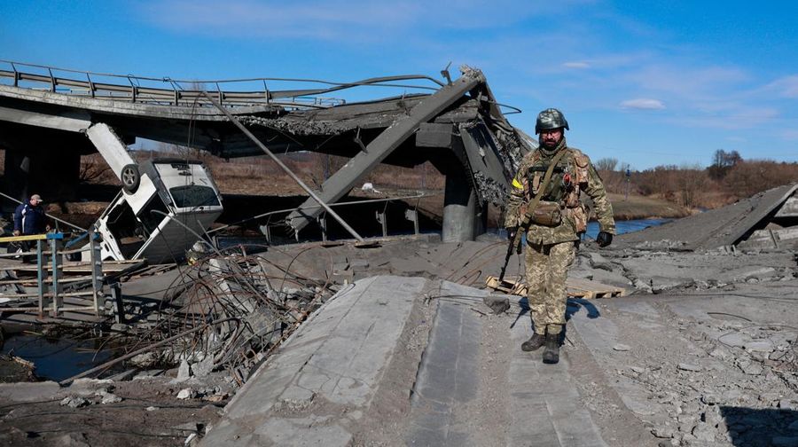 Ledakan di Kiev, Ibu Kota Ukraina. (REUTERS/SERHII NUZHNENKO)