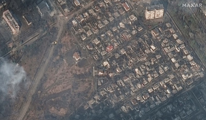 Situasi kehancuran di kota Mariupol, Ukraina, yang kini dikepung pasukan Rusia. (via REUTERS/MAXAR TECHNOLOGIES) Situasi kehancuran di kota Mariupol, Ukraina, yang kini dikepung pasukan Rusia. (via REUTERS/MAXAR TECHNOLOGIES)