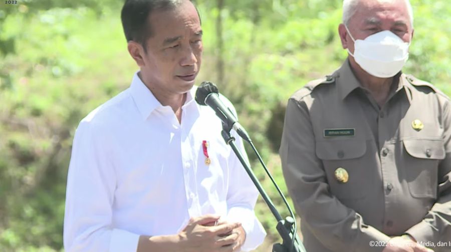 Event dari Titik Nol Kilometer Ibu Kota Nusantara, 14 Maret 2022 (Tangkapan layar Youtube Sekretariat Presiden)