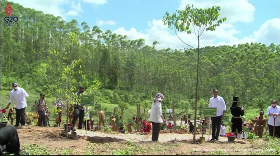 Event dari Titik Nol Kilometer Ibu Kota Nusantara, 14 Maret 2022 (Tangkapan layar Youtube Sekretariat Presiden)