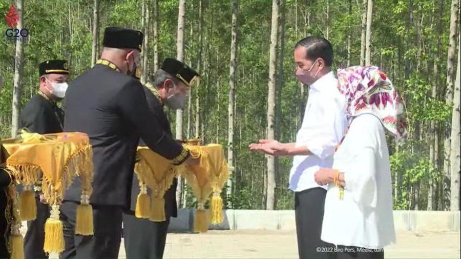 Event dari Titik Nol Kilometer Ibu Kota Nusantara, 14 Maret 2022 (Tangkapan layar Youtube Sekretariat Presiden)