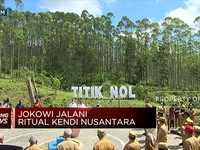Jokowi Jalani Ritual Kendi Nusantara di Titik Nol IKN