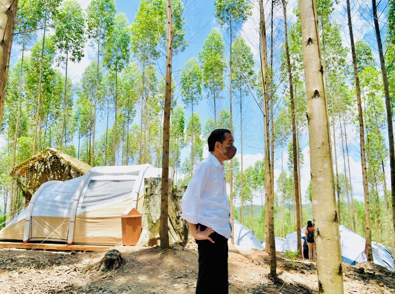 Presiden Jokowi bersama Meteri lainnya bertenda di IKN (Dok: Biro Pers Sekretariat Presiden) Presiden Jokowi bersama Meteri lainnya bertenda di IKN (Dok: Biro Pers Sekretariat Presiden)