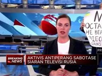 Aktivis Antiperang Sabotase Siaran Televisi Rusia