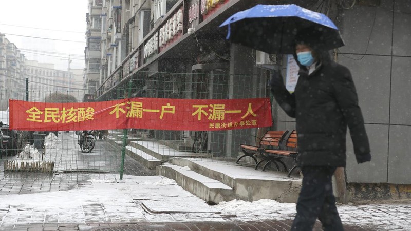 China lockdown imbas lonjakan kasus covid. AP/