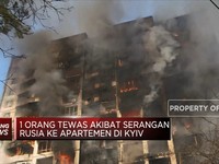 Apartemen 15 Lantai di Kyiv Habis Dilalap Api