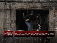 Lagi! Dua Ledakan Besar Guncang Kyiv