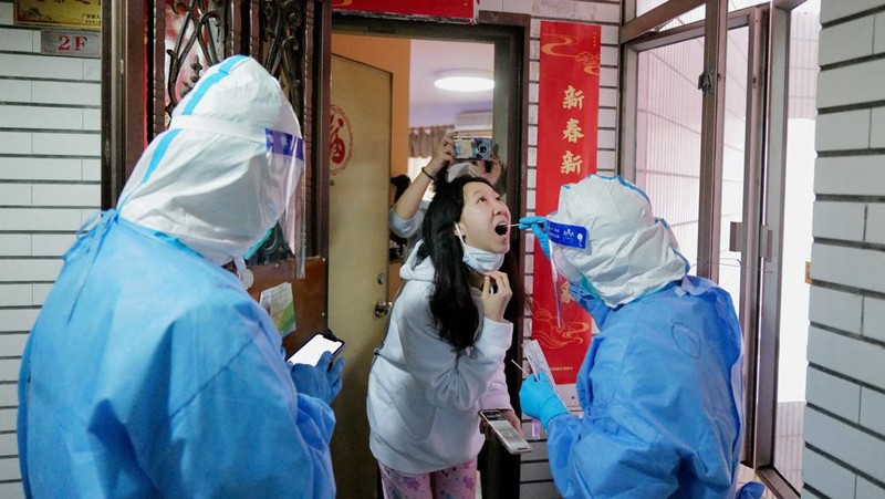 China lockdown imbas lonjakan kasus covid. AP/