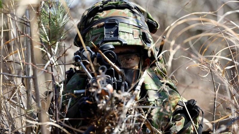 Militer Amerika Serikat dan Jepang latihan perang gabungan. (REUTERS/KIM KYUNG-HOON)