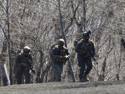 Militer Amerika Serikat dan Jepang latihan perang gabungan. (REUTERS/KIM KYUNG-HOON)
