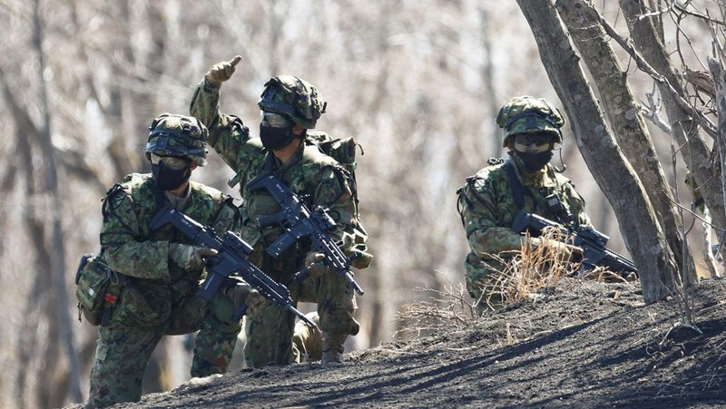 Militer Amerika Serikat dan Jepang latihan perang gabungan. (REUTERS/KIM KYUNG-HOON)