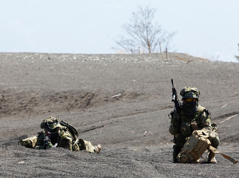 Militer Amerika Serikat dan Jepang latihan perang gabungan. (REUTERS/KIM KYUNG-HOON)