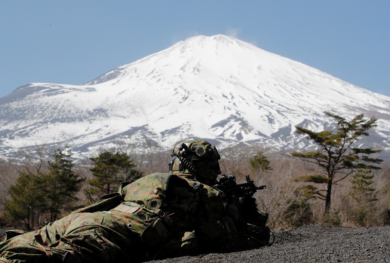 Militer Amerika Serikat dan Jepang latihan perang gabungan. (REUTERS/KIM KYUNG-HOON)