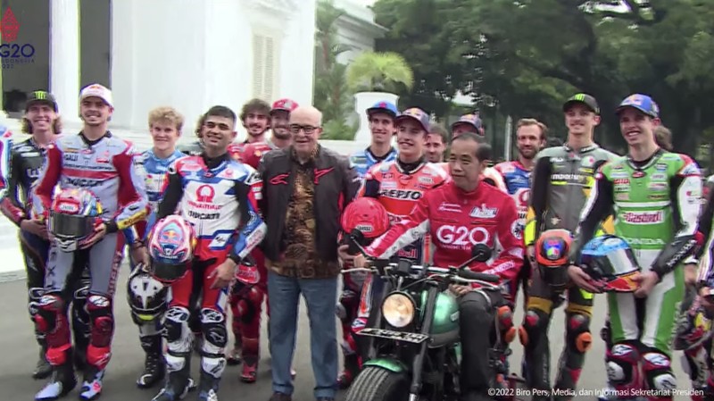 Audiensi Presiden Jokowi dengan Pembalap MotoGP, Istana Merdeka, 16 Maret 2022 (Tangkapan layar youtube Setpres RI)