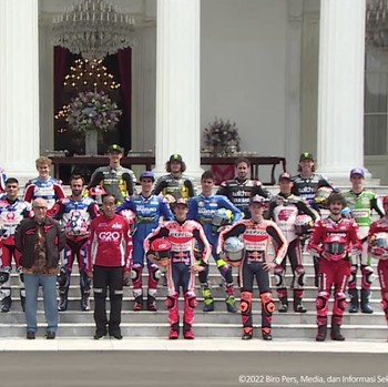 Akhirnya Para Pembalap MotoGP Injakan Kaki di Istana Jokowi