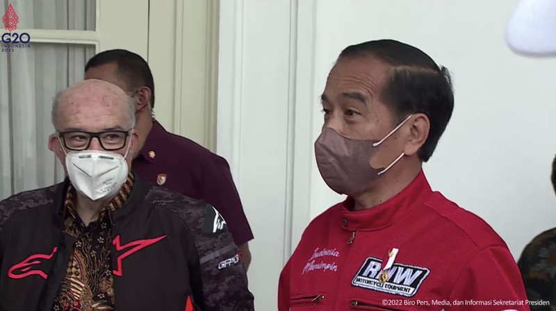 Audiensi Presiden Jokowi dengan Pembalap MotoGP, Istana Merdeka, 16 Maret 2022 (Tangkapan layar youtube Setpres RI)