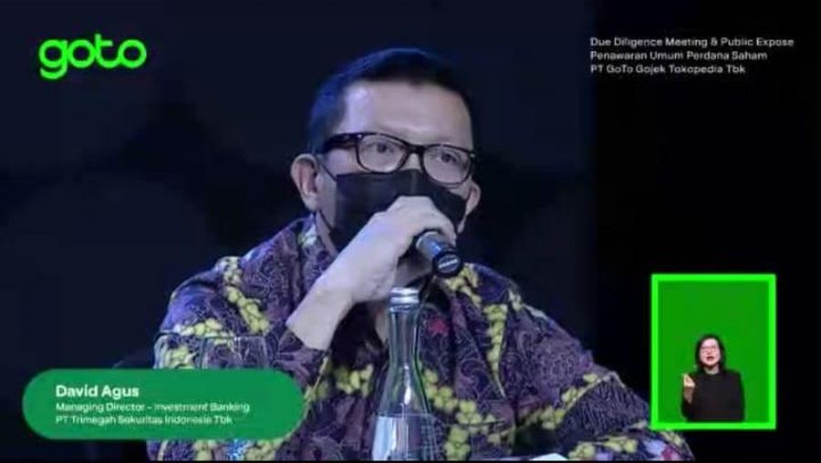 David Agus Konferensi Pers IPO GoTo. (Tangkapan layar zoom)