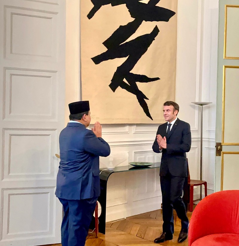 Menhan prabowo bertemu Emmanuel macron di Prancis (Tangkapan layar Instagram/@prabowo) Menhan prabowo bertemu Emmanuel macron di Prancis (Tangkapan layar Instagram/@prabowo)