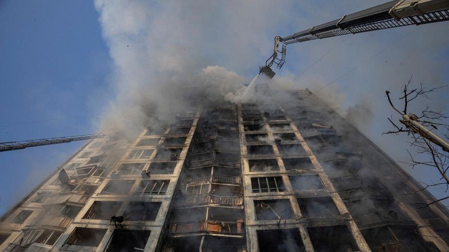 Rusia kembali serang Kyiv, ukraina (REUTERS/MARKO DJURICA)