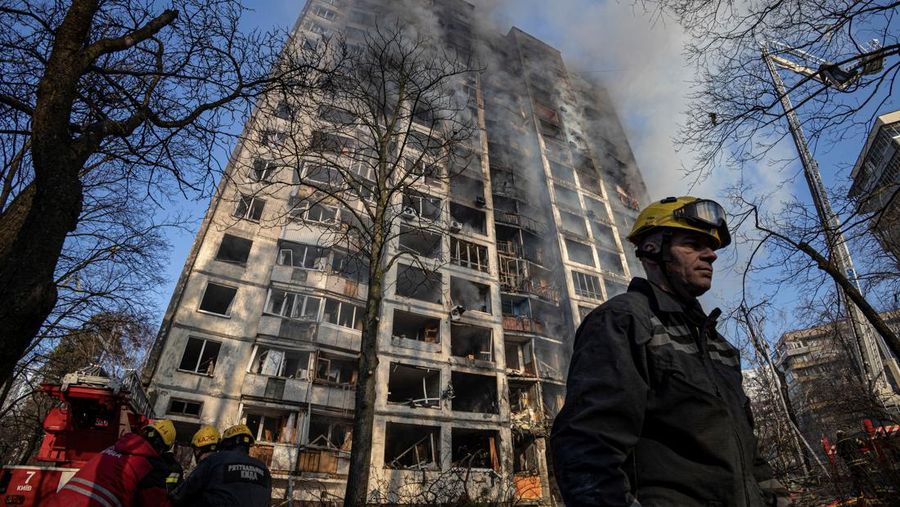 Rusia kembali serang Kyiv, ukraina (REUTERS/MARKO DJURICA)