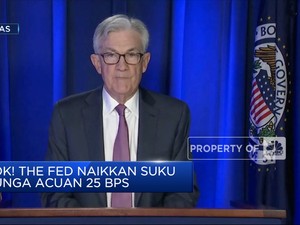 Tok! The Fed Naikkan Suku Bunga Acuan 25 bps