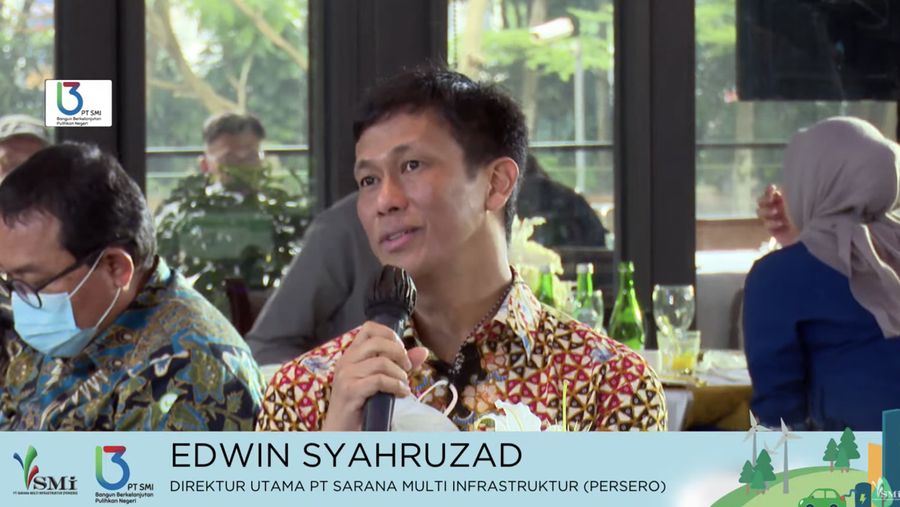 Edwin Syahruzad, Dirut PT SMI. (Tangkapan layar youtube PT Sarana Multi Infrastruktur (Persero)
