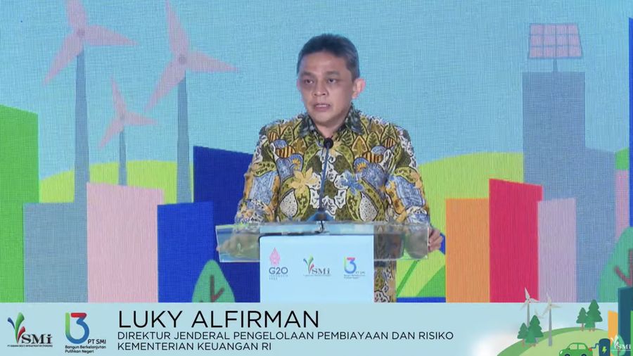 Luky Alfirman Direktur Jenderal Pengelolaan Pembiayaan dan Risiko. (Tangkapan layar youtube PT Sarana Multi Infrastruktur (Persero)