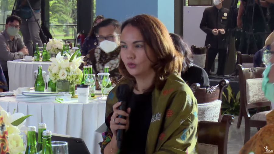 Masyita Crystallin, Staf Khusus Menteri Keuangan Bidang Perumusan Kebijakan Fiskal dan Makroekonomi. (Tangkapan layar youtube PT Sarana Multi Infrastruktur (Persero).