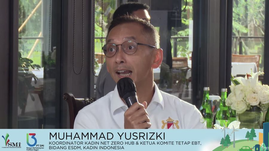 Muhammad Yusrizki, Koordinator Kadin Net Zero Hub & Ketua Komite Tetap EBT, Bidang ESDM, Kadin Indonesia. (Tangkapan layar youtube PT Sarana Multi Infrastruktur (Persero)
