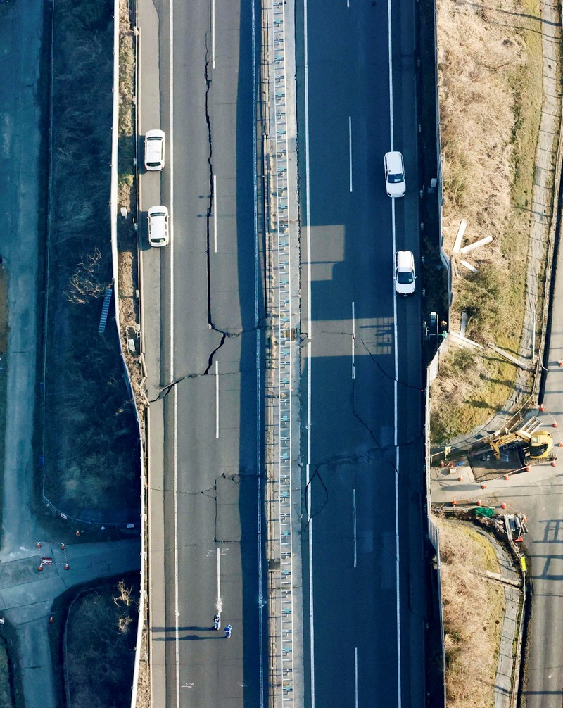 Gemap di Jepang pada Kamis (17/3/2022). (Kyodo News via AP) Gemap di Jepang pada Kamis (17/3/2022). (Kyodo News via AP)
